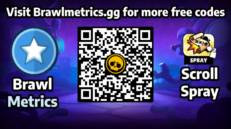 Free QR code to redeem Scroll Spray in Brawl Stars